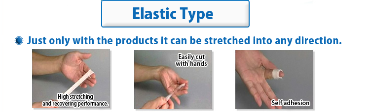 Elastic TypeJust only with the products it can be stretched into any direction.