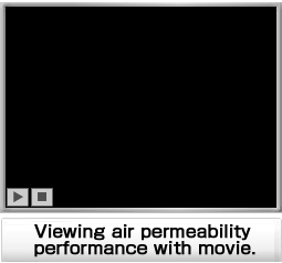 Viewing air permeability performance with movie.